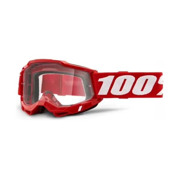 Maschera 100% Accuri 2 Rosso con Lente Trasparente