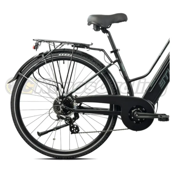 Bicicletta e-Bike STUCCHI Lounge Trekking 28” Donna 8v Disco Grigio Nero Opaco S236 - immagine 3