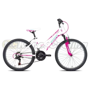 Bicicletta STUCCHI Range Enjoy MTB 24” 18v V-Brake Bianco Fuxia Donna S616