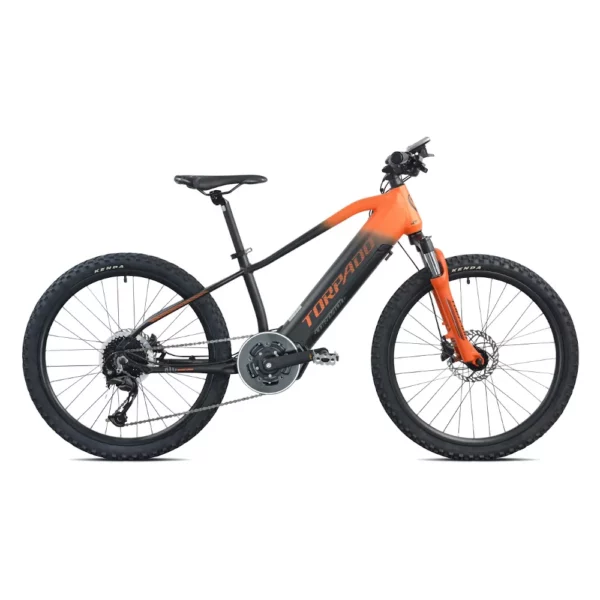 Bicicletta TORPADO Poseidon 24" E-MTB Nero Arancione T940