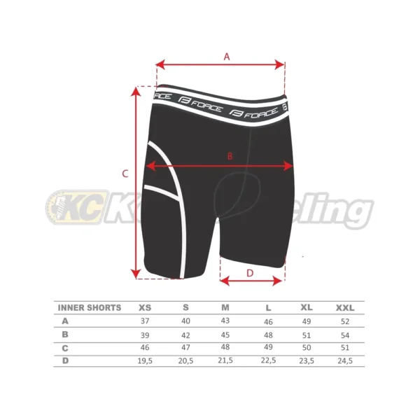 Pantaloncini FORCE Blade MTB con Pantaloncino Interno e Fondello Removibili Nero - Image 4