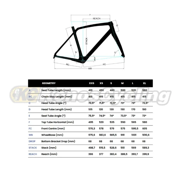 Bicicletta FONDRIEST Daga Disco Carbonio Nero Arancione - immagine 6