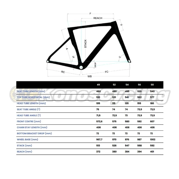 Bicicletta FONDRIEST Gand 105 Di2 Disco Carbonio Grigio Verde Chiaro - immagine 5